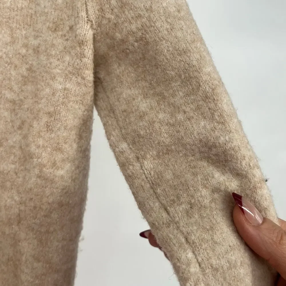 J.Crew Extra Soft Yarn Sweater XXS Beige Wool Blend Crewneck BU223